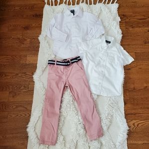 Children's Place Boys Lot of 3 Button Down Shirts & Pants Size: 5